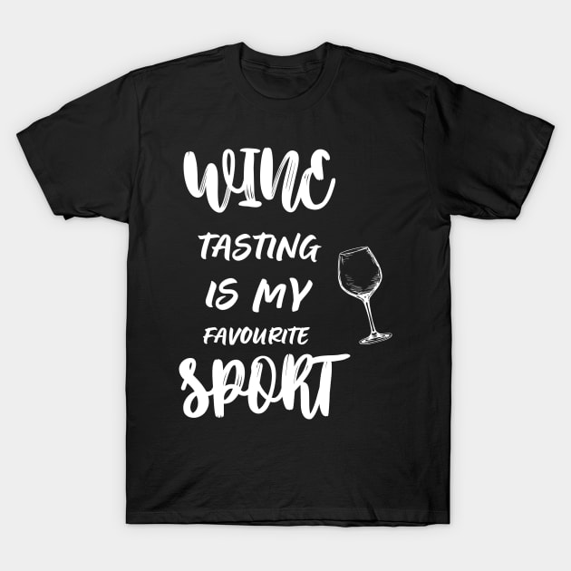 Wine tasting is my favorite sport funny T-Shirt by ELMAARIF